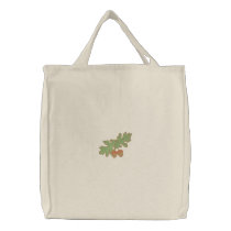 Acorns with Oak Leaves embroidered bags