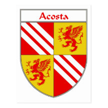 Acosta Coat of Arms/Family Crest Post Card