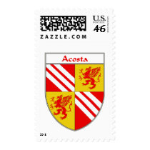 Acosta Coat of Arms/Family Crest postage by NameGame Acosta Coat of Arms/Family Crest postage