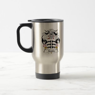 Acosta Family Crest Coffee Mugs by coatsofarms