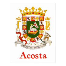 Acosta Shield of Puerto Rico Post Cards