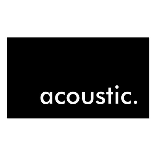 acoustic. business card template (front side)
