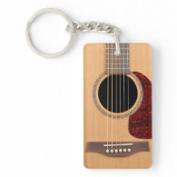 Acoustic Guitar Acrylic Key Chain
