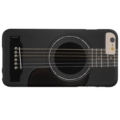 Acoustic Guitar Black Barely There iPhone 6 Plus Case