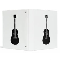 Acoustic Guitar Black 3 Ring Binders