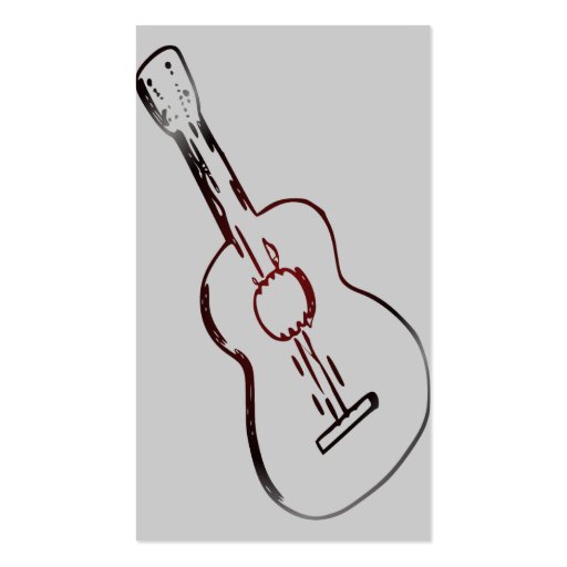 Acoustic Guitar Business Card Template (back side)