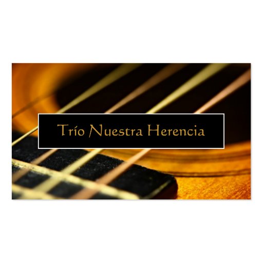 Acoustic Guitar Business Card Templates (front side)