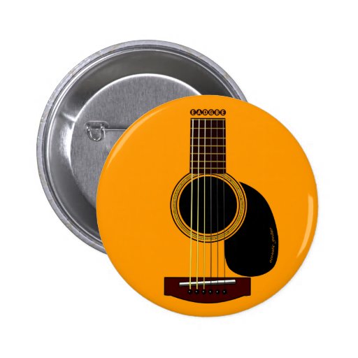 acoustic guitar button Zazzle