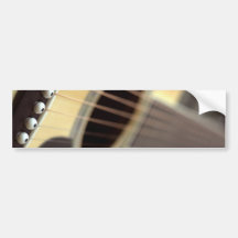 Acoustic guitar closeup photo bumper sticker