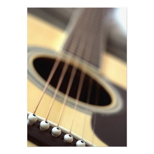 Acoustic guitar closeup photo card