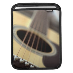 Acoustic guitar closeup photo sleeve for iPads