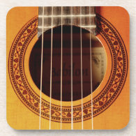 Acoustic Guitar Detail Beverage Coaster