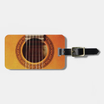Acoustic Guitar Detail Travel Bag Tag