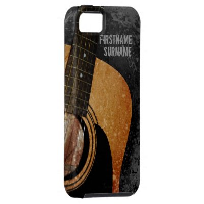 Acoustic Guitar Grey Grunge Custom iPhone 5 iPhone 5 Covers