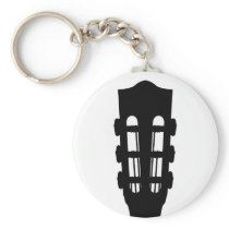 Acoustic Guitar Head Keychain