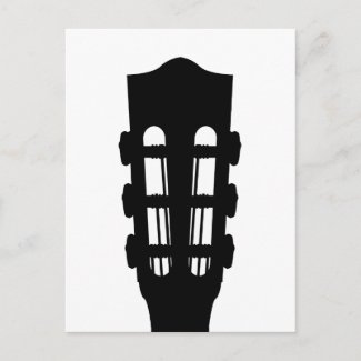 Acoustic Guitar Head Postcard postcard