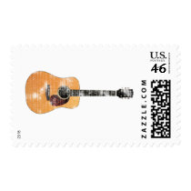 Acoustic Guitar horizontal (distressed) Postage