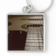 Acoustic Guitar Keychain