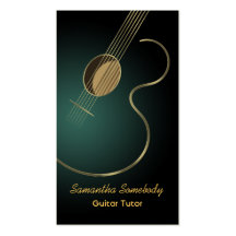 Acoustic Guitar Logo Business Card Template