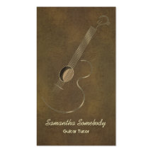 Acoustic Guitar Logo Business Cards