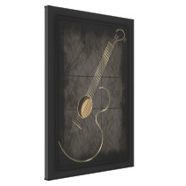 Acoustic Guitar Logo Canvas Wall Art