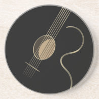 Acoustic Guitar Logo Coaster