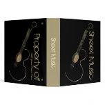 Acoustic Guitar Logo Music Binder 1.5"