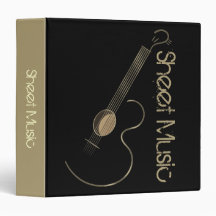Acoustic Guitar Logo Music Binder 1.5"