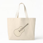 Acoustic Guitar, outline art drawing bags
