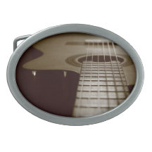 Acoustic Guitar Oval Belt Buckle