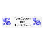 Acoustic guitar painting, blue version musician bumper sticker