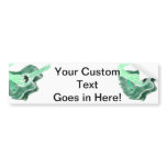 Acoustic guitar painting image green version bumper stickers