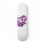 Acoustic guitar painting, one arm, purple version skate deck