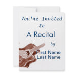 Acoustic guitar painting sepia toned version personalized invite