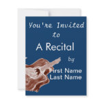 Acoustic guitar painting sepia toned version personalized invitations