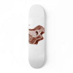 Acoustic guitar painting sepia toned version skate board deck