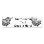 Acoustic guitar painting with arm, music art bumper sticker