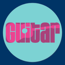 Acoustic Guitar Pink stickers