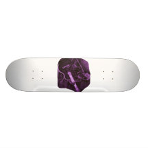 Acoustic guitar player sit purple invert skateboard deck