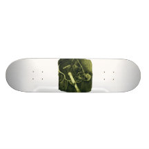 acoustic guitar player sit yellow invert skate board decks