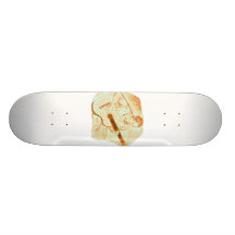 acoustic guitar player sitting pencil orange skate boards