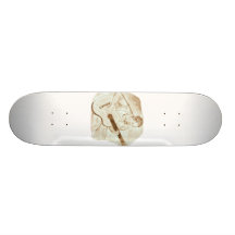 acoustic guitar player sitting pencil sketch sepia skate decks
