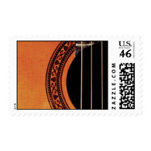 Acoustic Guitar Postage Stamps