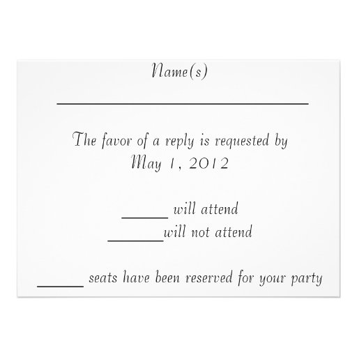 Acoustic Guitar RSVP Invitations