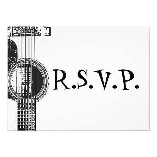 Acoustic Guitar RSVP Invitations