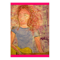 acoustic guitar sand sketch business cards