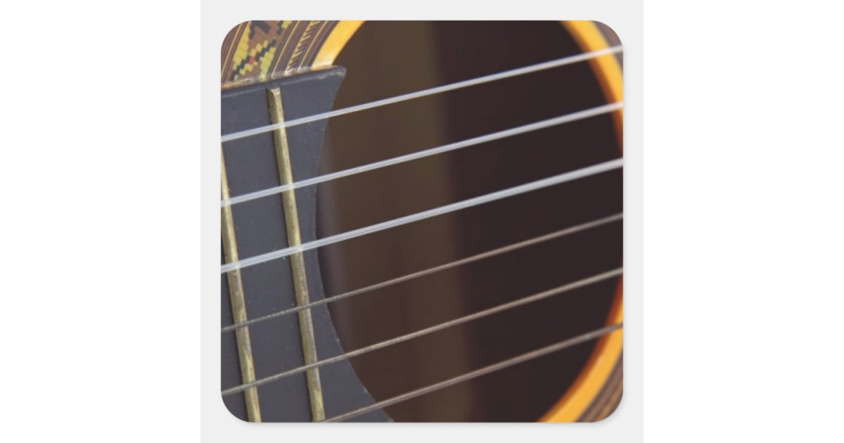 Acoustic Guitar Sound Hole Square Sticker Zazzle