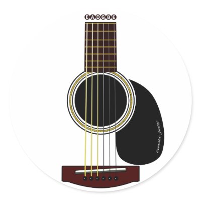 acoustic guitar sticker by matasaburo