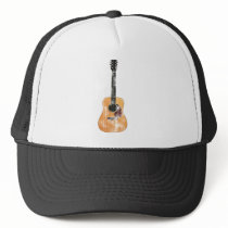 Acoustic Guitar vertical distressed Mesh Hats
