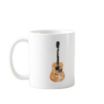 Acoustic Guitar vertical distressed Mugs